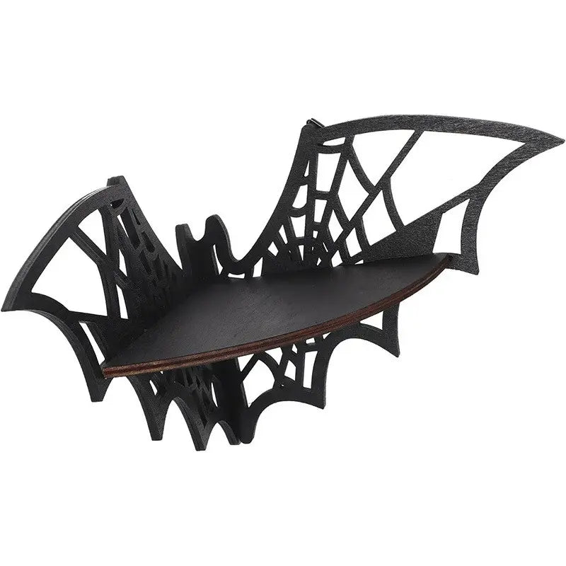Wooden Corner Shelf with Hollow Design, Wall-Mounted Storage Rack and Candle Holder, Space-Saving Home Decor Accessory
