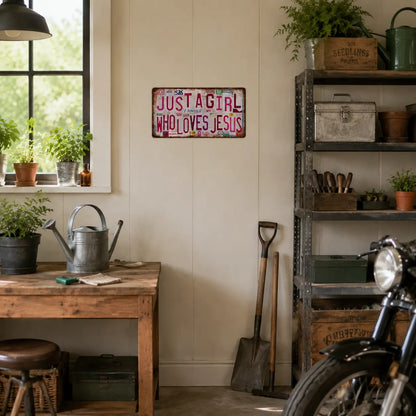 Christian Wall Art: Rustic Farmhouse Sign Celebrating Faith and Devotion