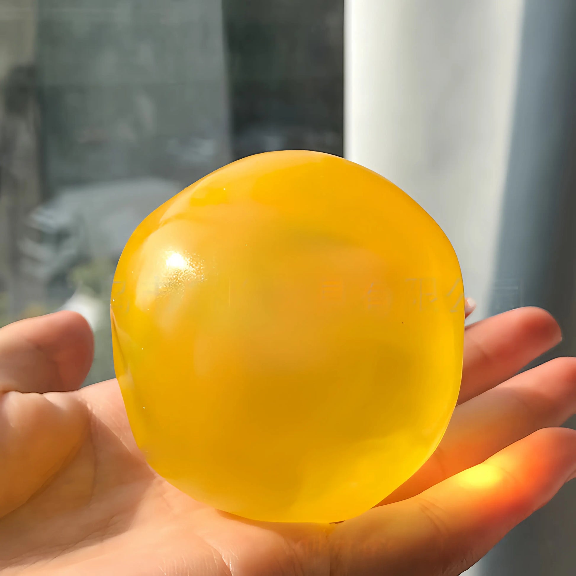 Coconut Oil Infused Moldable Stress Reliever - Reusable Soft Squeeze Fidget for Anxiety and Sensory Relief, Elegant Desktop Decor, Ideal Adult Party Favor and Holiday Gift in Multi Transparent Pastel Shades