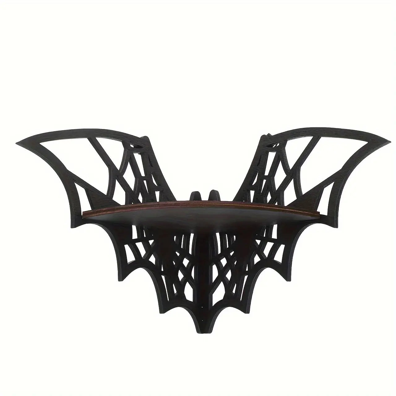 Wooden Corner Shelf with Hollow Design, Wall-Mounted Storage Rack and Candle Holder, Space-Saving Home Decor Accessory