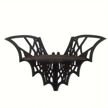 Wooden Corner Shelf with Hollow Design, Wall-Mounted Storage Rack and Candle Holder, Space-Saving Home Decor Accessory