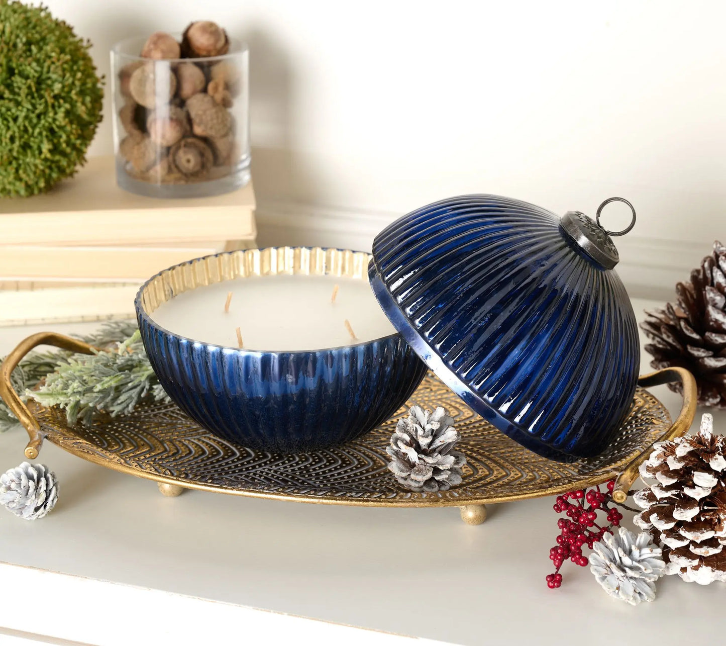 Home Reflections 24-Ounce Lidded Decorative Candle