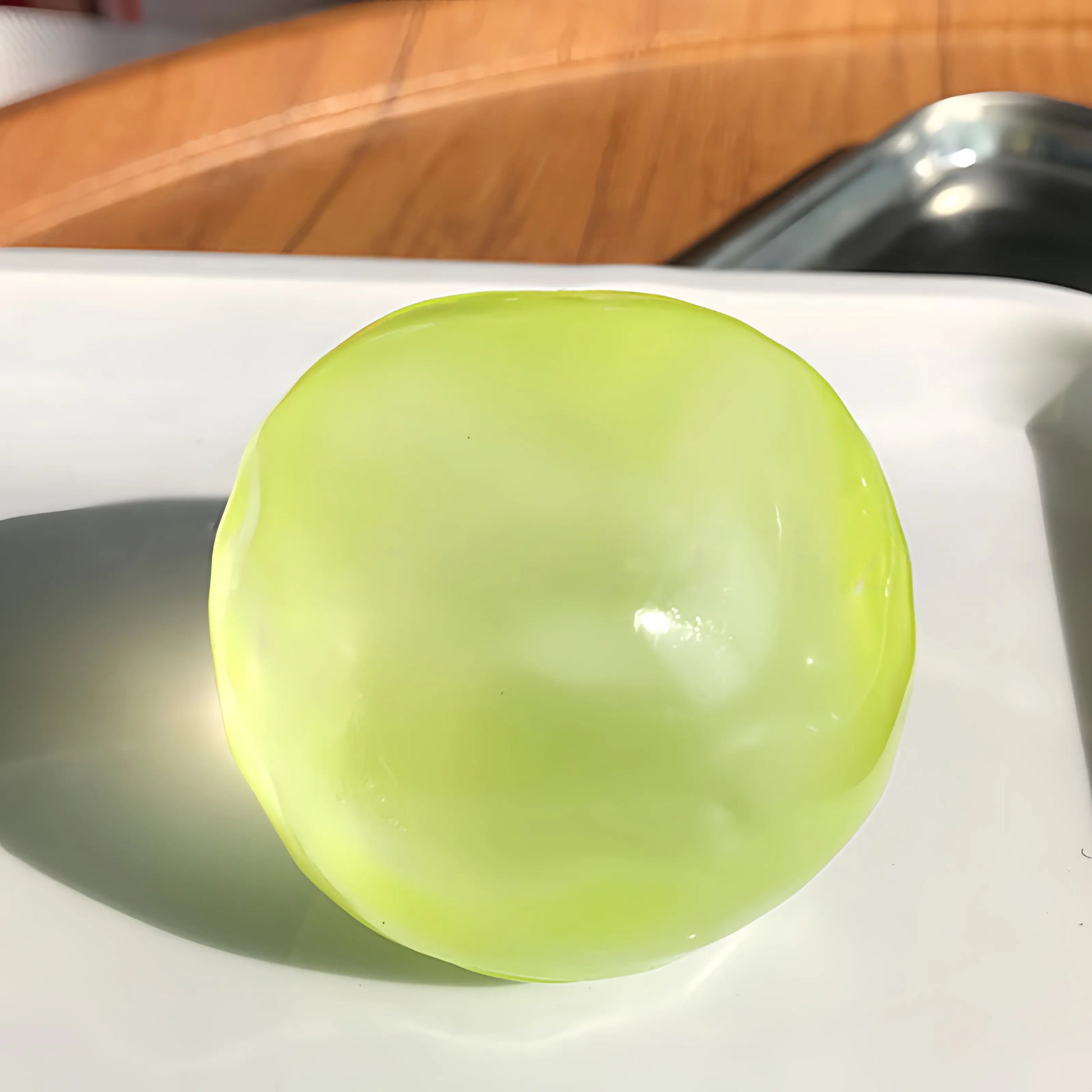 Coconut Oil Infused Moldable Stress Reliever - Reusable Soft Squeeze Fidget for Anxiety and Sensory Relief, Elegant Desktop Decor, Ideal Adult Party Favor and Holiday Gift in Multi Transparent Pastel Shades